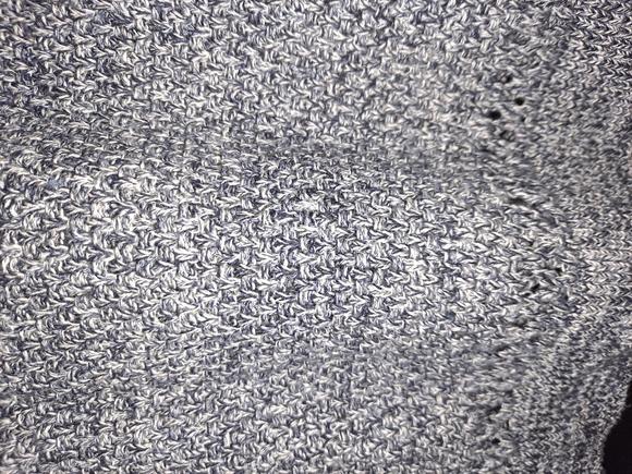 Loft‎ Gray and White Marled Sweater with Ruffle Cuffs Size Medium - Picture 2 of 7